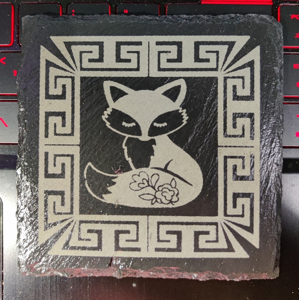 Foxy lady slate coasters set